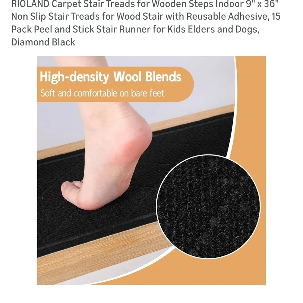 Roland Black Stair Treads for Safety and Style